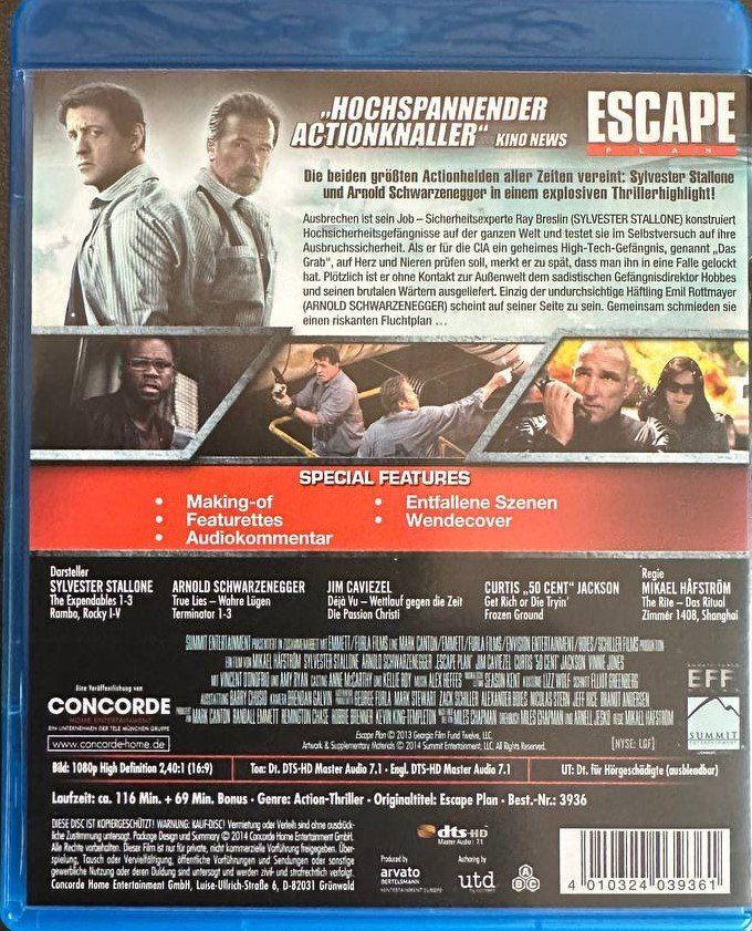 Tutti i DVDs: Escape Plan 1-3 Blu-ray Action – Usato da Beringen venduto da Mantafisch1 1