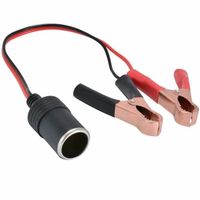 12 V Batterie-Clip mit Zigarettenanzünder-Buchse