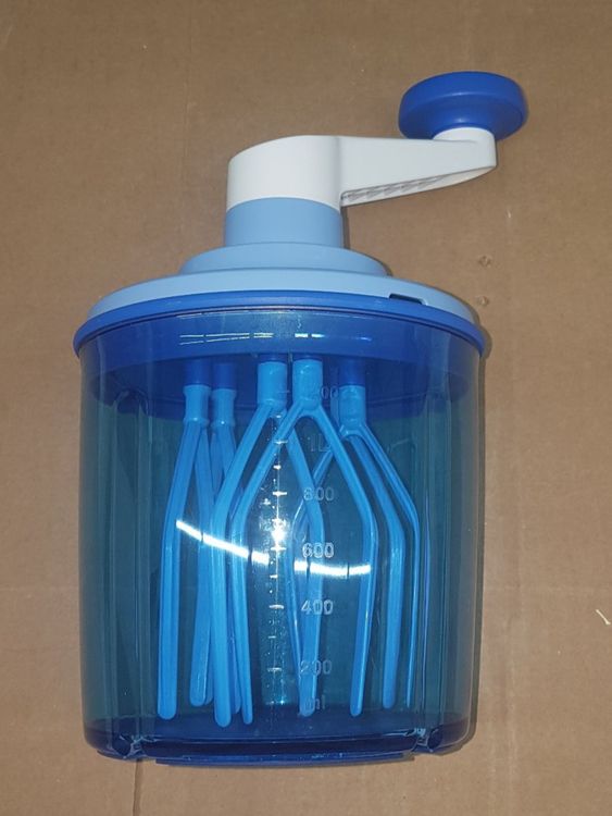 Tupperware Easy Mixx Chef – Rührbecher 1,25 L Mit Kurbel & Rührbesen, Rot-weiß