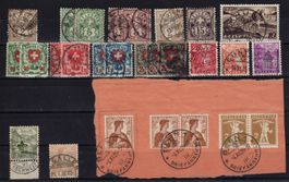 121 CH SAMMELSURIUM ** + ⊙, HELVETIA, TK, TELL, ZIFFER