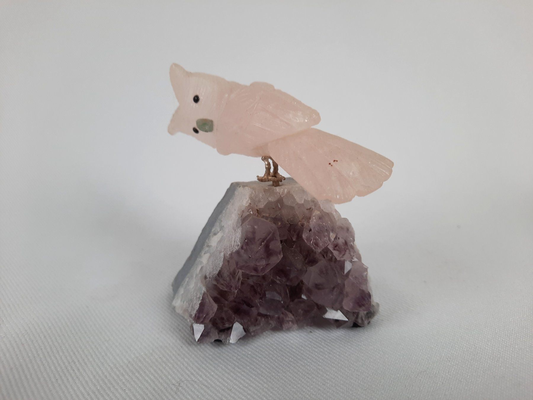 Minerali & Pietre curative: 2 Edelstein-Vögel auf Amethyst-Drusen, ca 8 cm – Usato da Beinwil am See venduto da Restwert_Beinwil 6