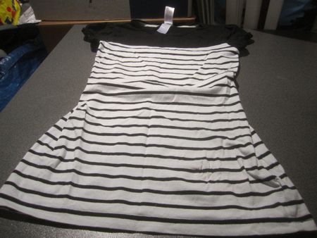 T-Shirt Grösse 146/152, C&A, schwarz/weiss gestreift