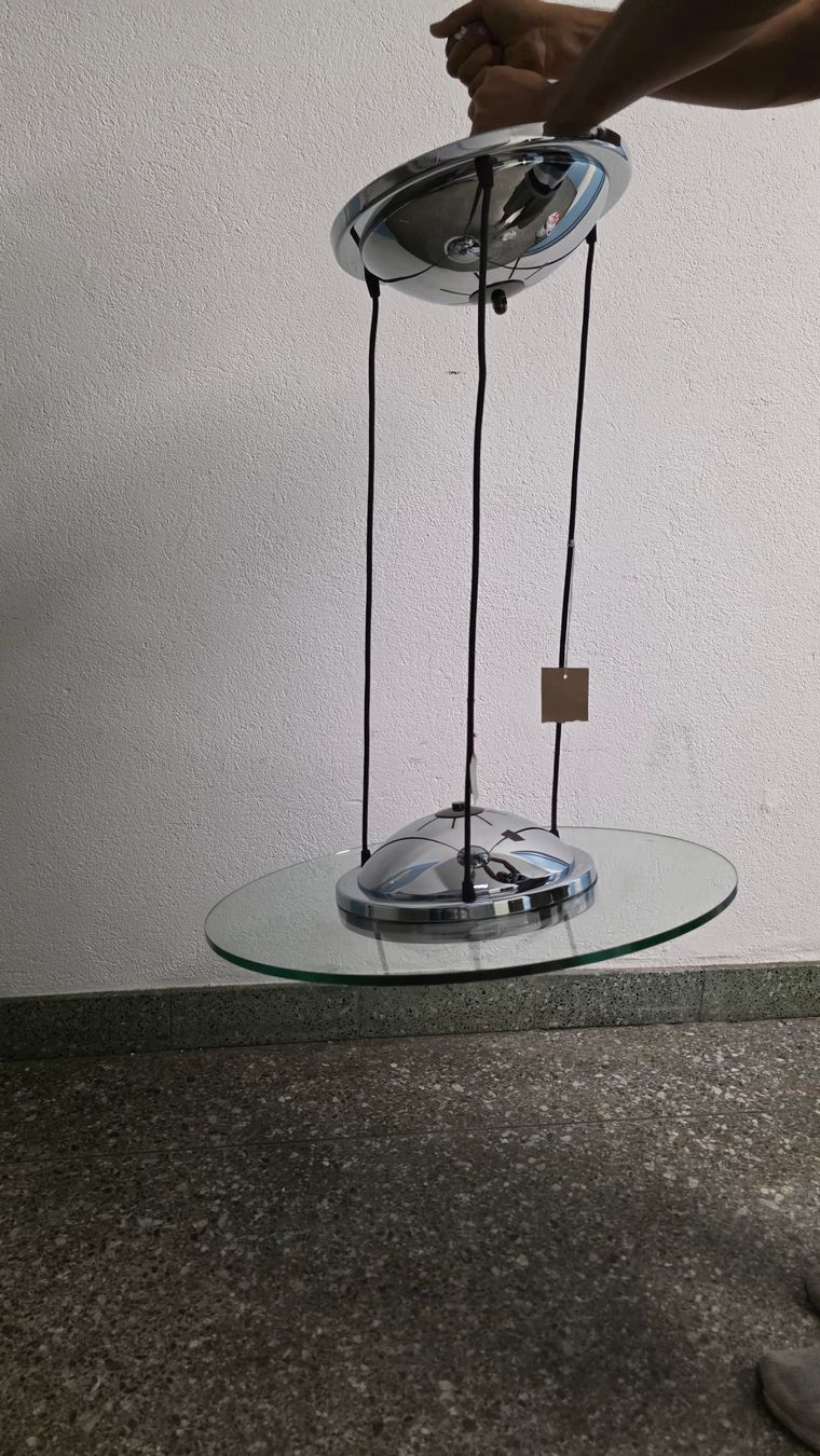 Lampadari & plafoniere: Hängeleuchte Glas Chrom 3 Lichter, gebraucht – Difettoso da Zürich venduto da anna.caterina 1