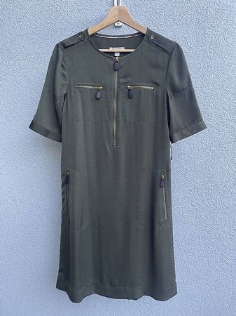 Burberry Brit Kleid Khaki Silk Detail Gr. S/M