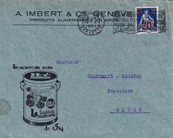 1921: Illustr. Firmenbrief Hero Lenzburg Reklame Genf–Olten