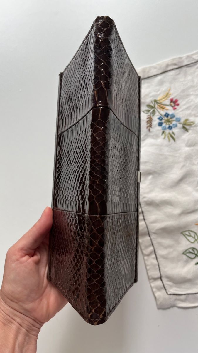 Borse da donna: Pochette pitone marrone donna – Usato da Lugano venduto da yul_fhg2 4