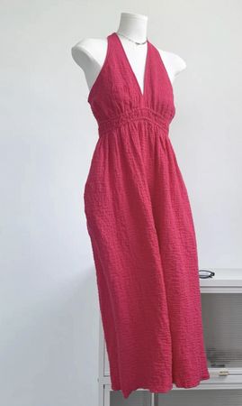 Steve Madden Neckholderkleid Rosa Größe S