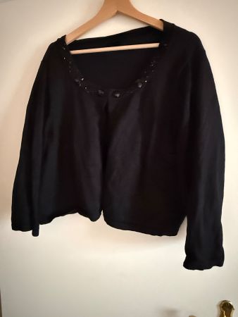 Schwarze Bolero-Jacke, Grösse 52/54, Top Zustand!