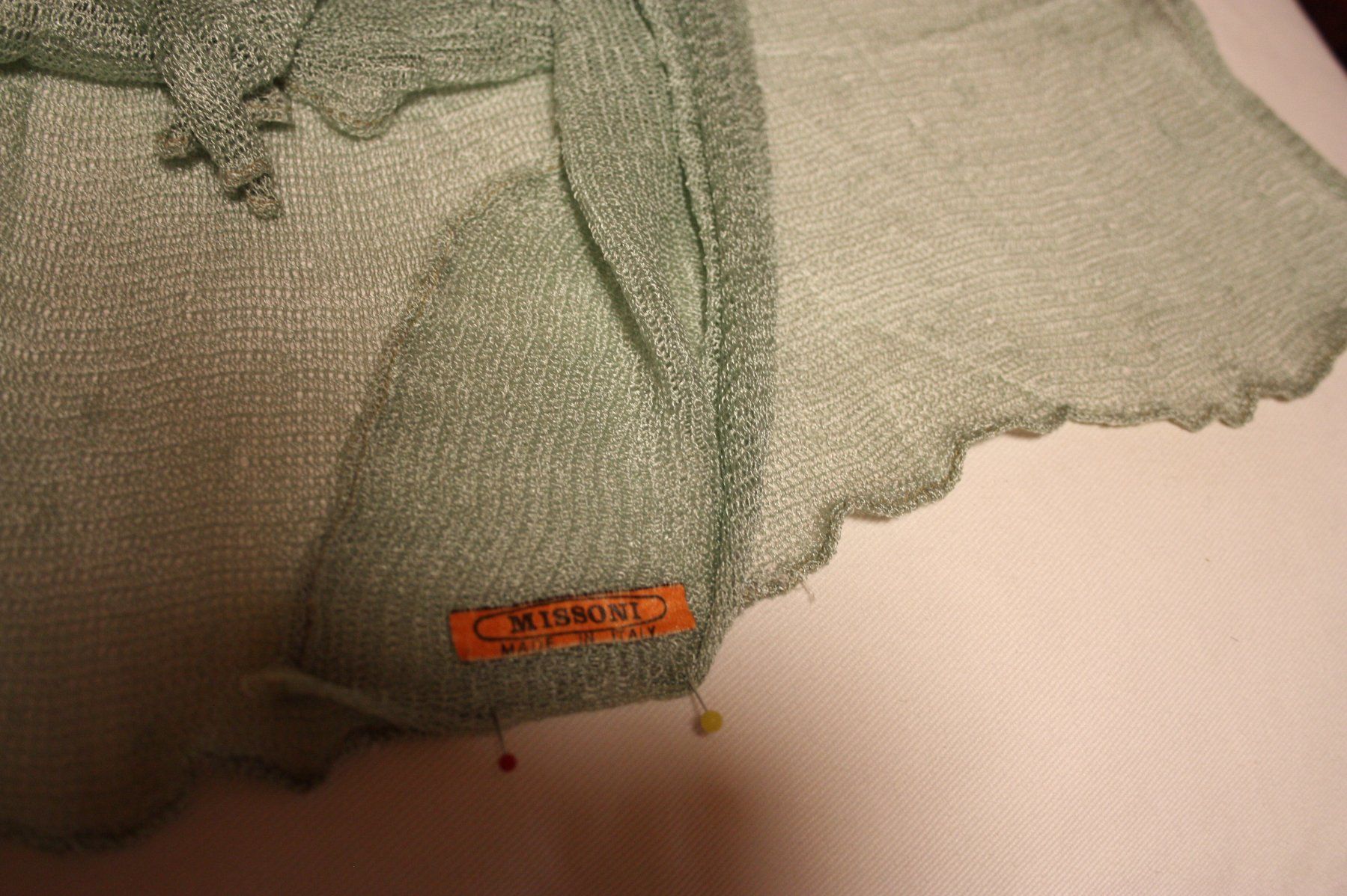 Foulards, Tücher & Schals: Schal MISSIONI hellgrün – Gebraucht aus Flüelen von Diversicum-Vintage 4