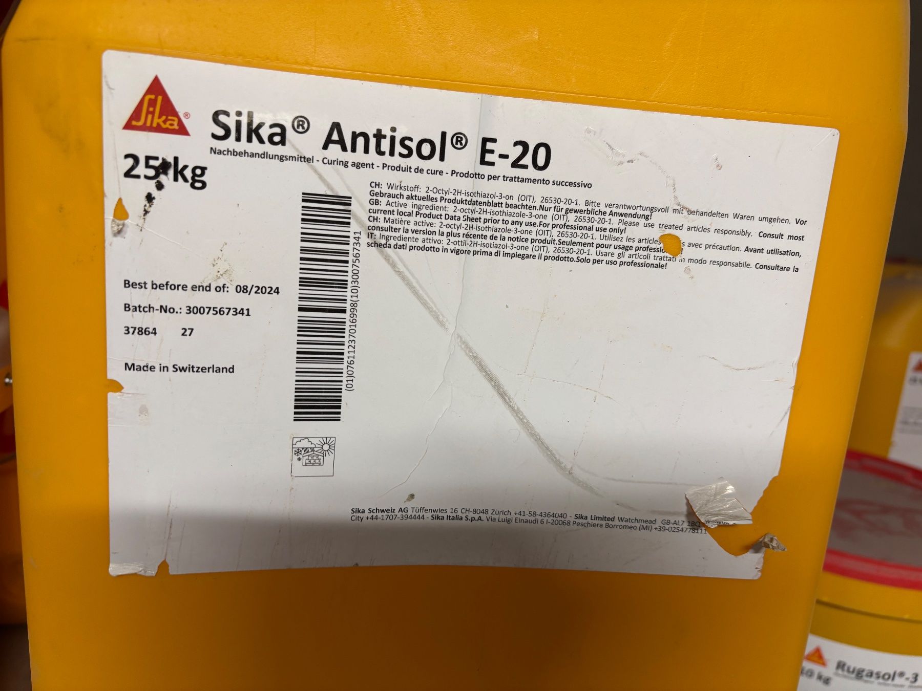 LAGERVERKAUF 28.3. Posten an Sika Antisol E-20, FastFix 31 R (Gebraucht ...