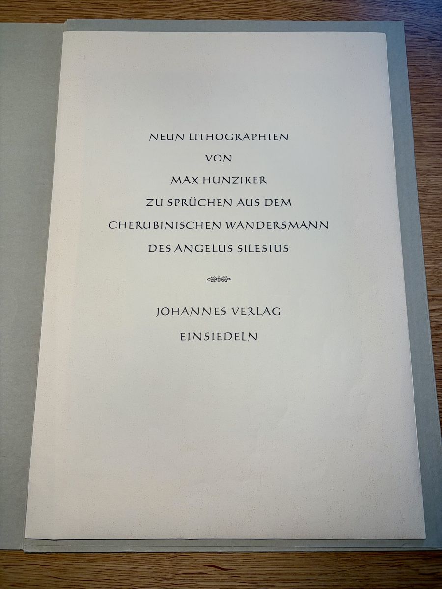 Grafica & Litografie: Neun Lithographien Max Hunziker Cherubinischem Wandersmann – Nuovo (secondo la descrizione) da Meggen venduto da Seafood 2