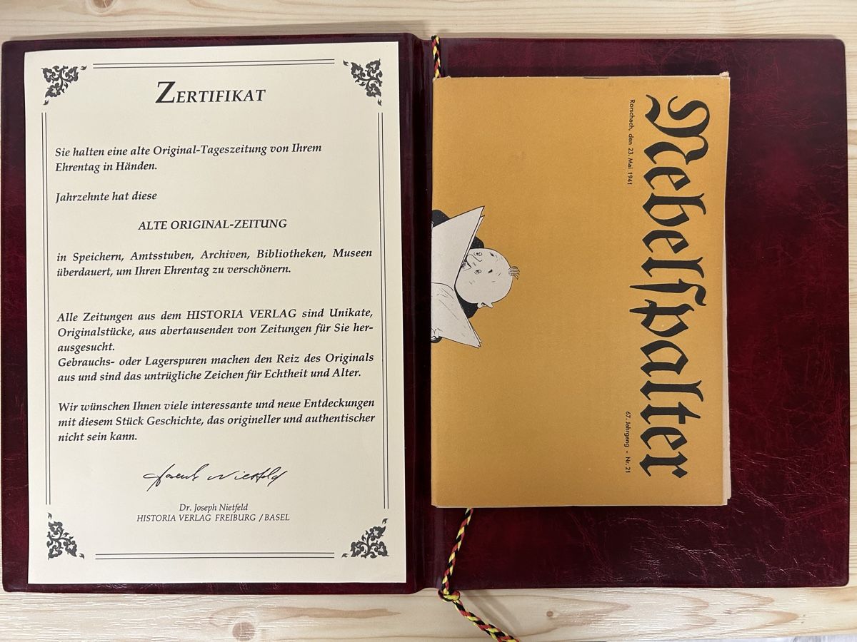 Riviste & Magazine: Original Zeitung "Nebelspalter" 1941 - Ein Zeitdokument! – Usato da Erlinsbach venduto da Lilla2 2