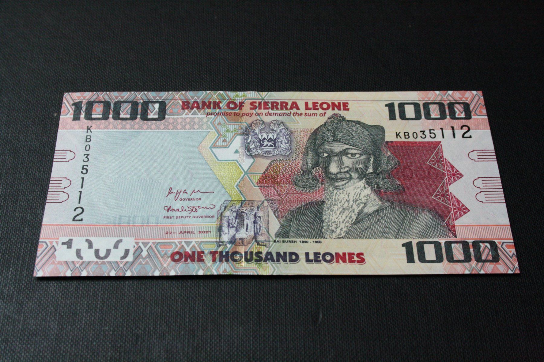 Banconote: Sierra Leone UNC 1 000 Leones 2021 – Nuovo (secondo la descrizione) da Cormondrèche venduto da Hermes.monnaies