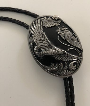 Wwestern Kravatte / Bolotie mit Adlermotiv