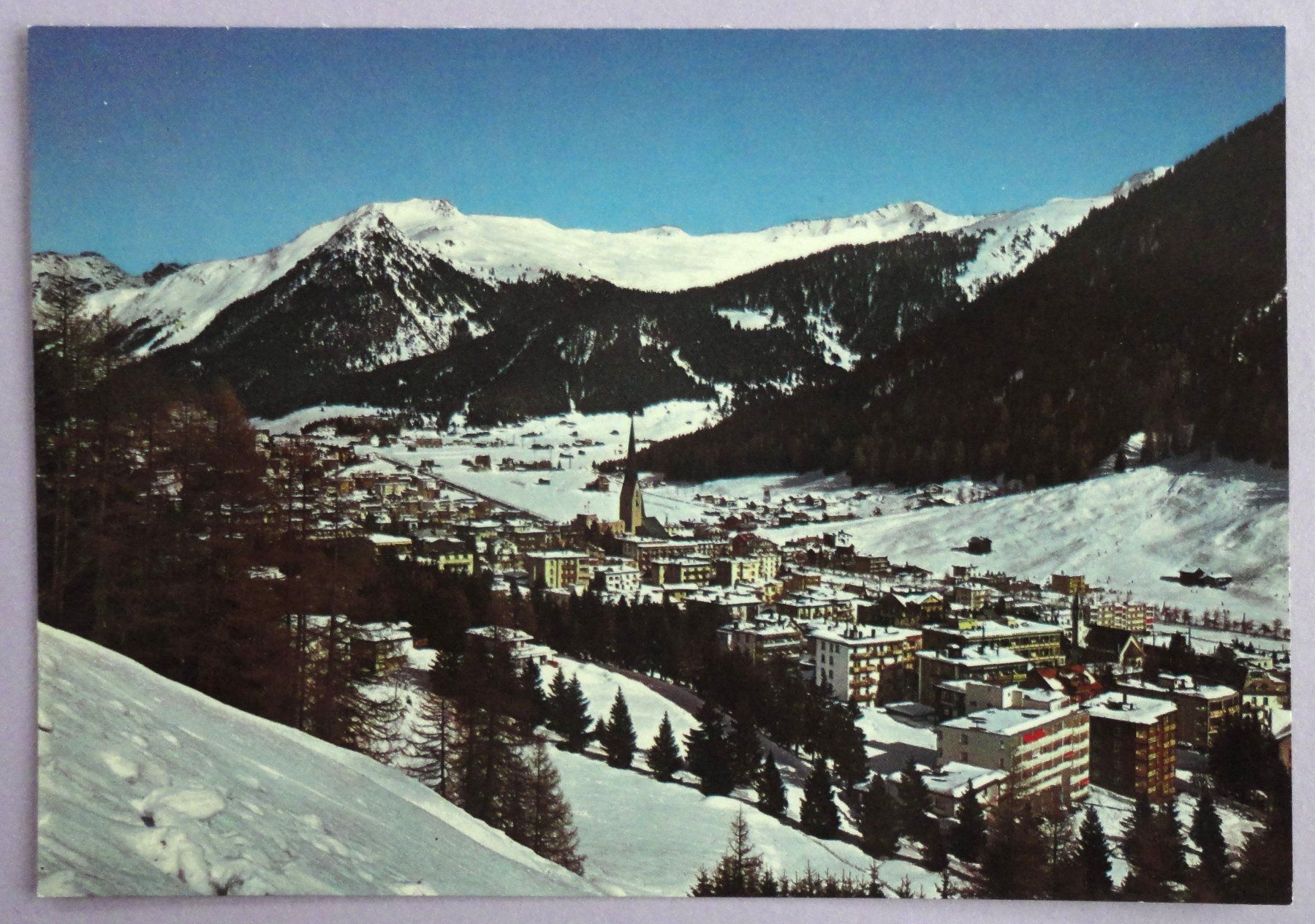 Ansichtskarten: Davos, Gesamtansicht – Gebraucht aus Fétigny von Billy2miny