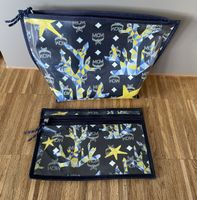 MCM Necessaire und Pochette blau 