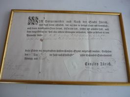 Dokument Zürich Kanzlei 1747 mit Siegel