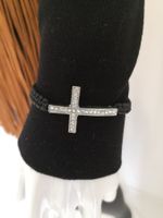 🤩ZARA ARMBAND SCHWARZ & STRASS KREUZ NEU