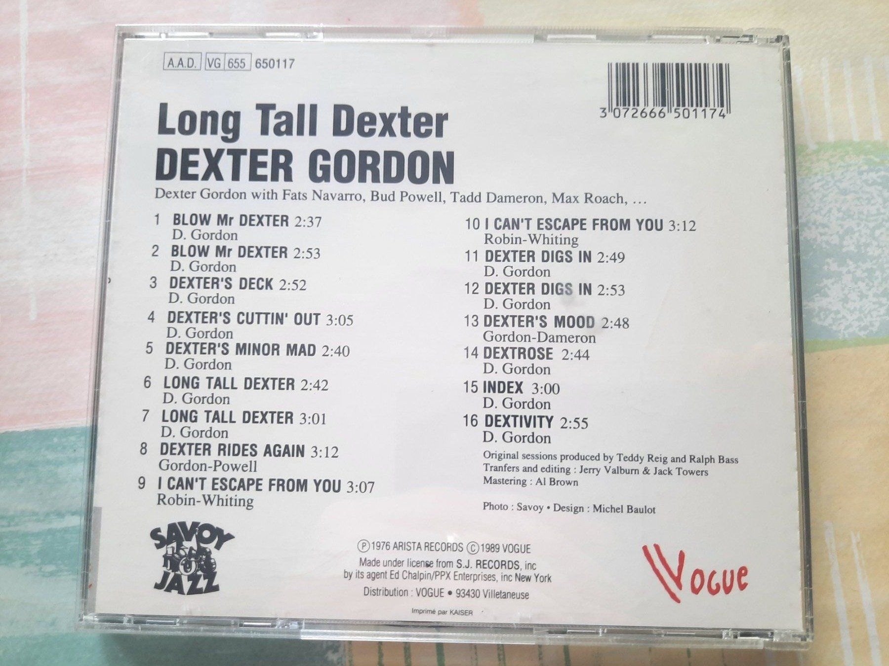 CDs: Cd Dexter Gordon - Long Tall Dexter – D'occasion à Pully par bro_n52j 1