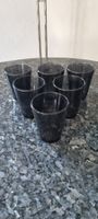 6 Gläser Glas blau neu