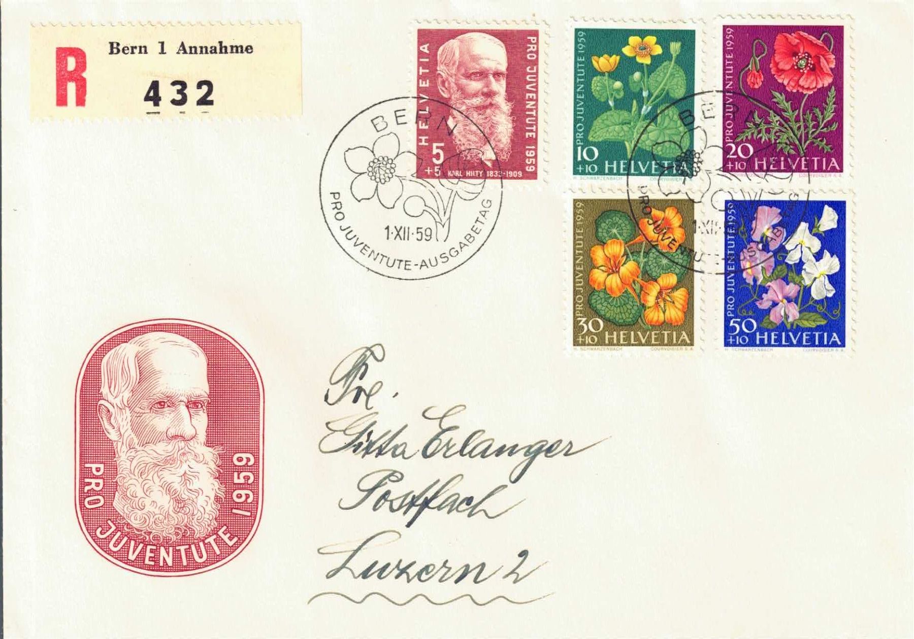 Tutti i francobolli: Pro Juventute Satz 1959 FDC – Nuovo (secondo la descrizione) da Olten venduto da Pjotr8