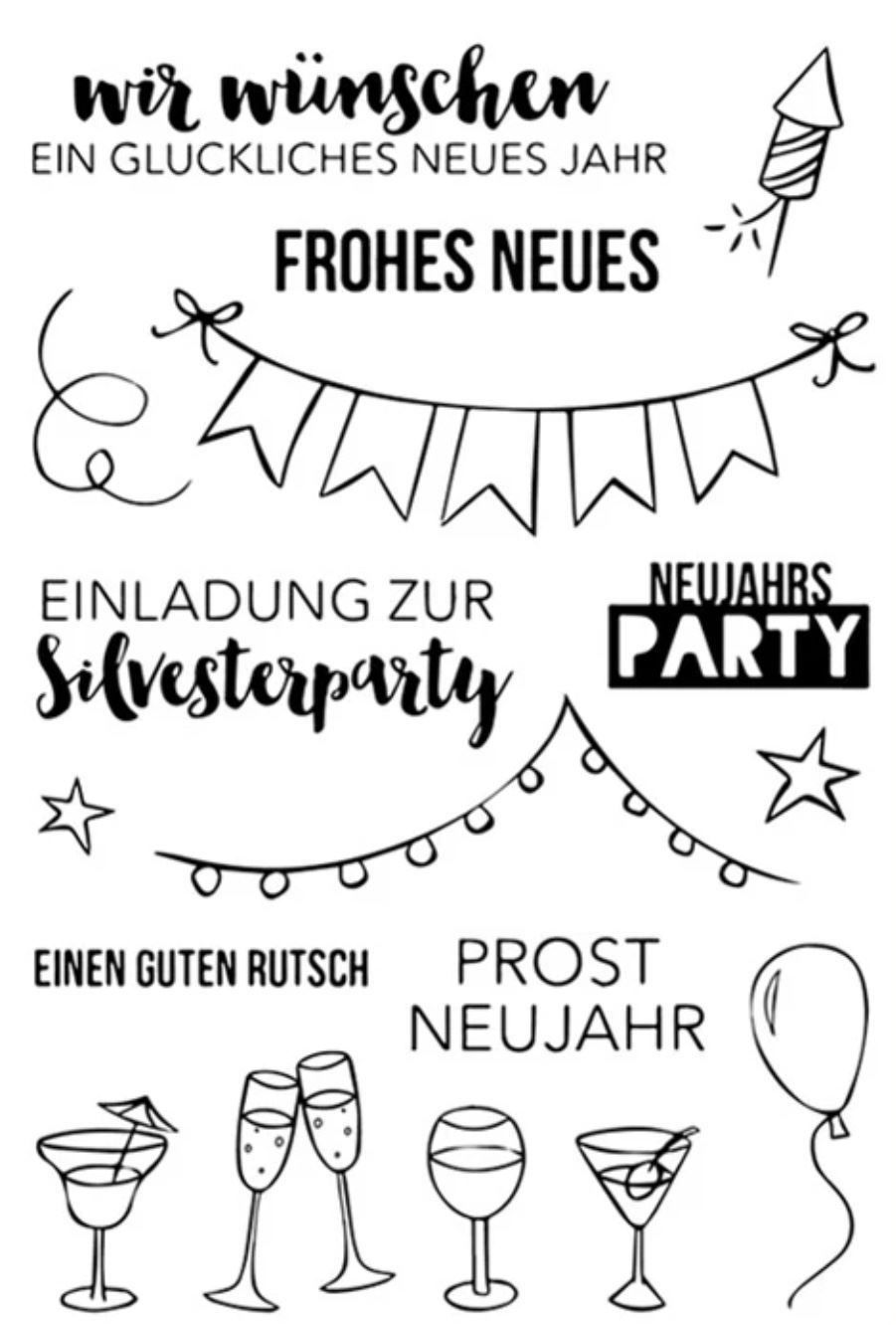 Stempel: Silikonstempel Neujahr – Neu und originalverpackt aus Kaltbrunn von schere-stein-papier
