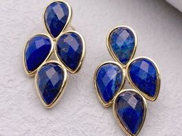 Mina Lapislazuli Ohrstecker Edelstein Boucles Lapis-lazuli