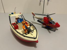 PLAYMOBIL Feuerwehr mit Boot, Anhänger & Helikopter