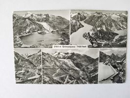 4 alte Ansichtskarten Grimselpass