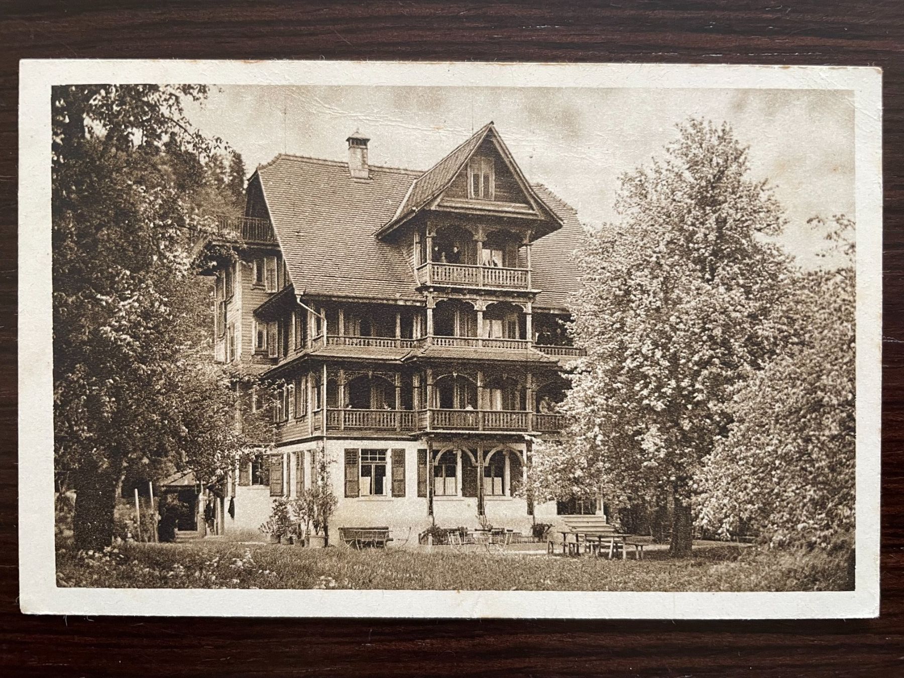 Cartoline postali: RISCH am Zugersee, Kurhaus Waldheim, 2 Ansichtskarten – Usato da Wald ZH venduto da TLILEF 3