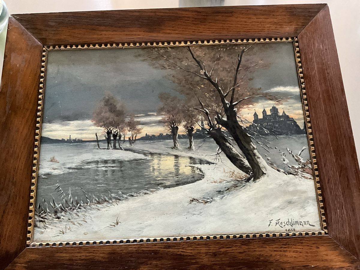 Dipinti: Tableau F. Aeschlimann 57x45 cm – Usato da Ligerz venduto da SparkleX