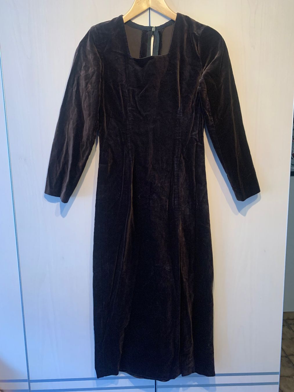Vestiti: Samtkleid, Vintage Braun, Gr. S – Usato da Rosshäusern venduto da MiJoDoOl