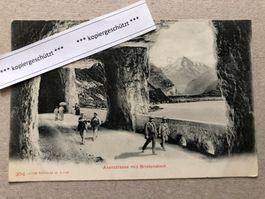 1905 Axenstrasse mit Bristensock Nr. 204 AK alt