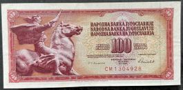 Jugoslawien 100 Dinar Banknote, CM1304928, Jahr 1986