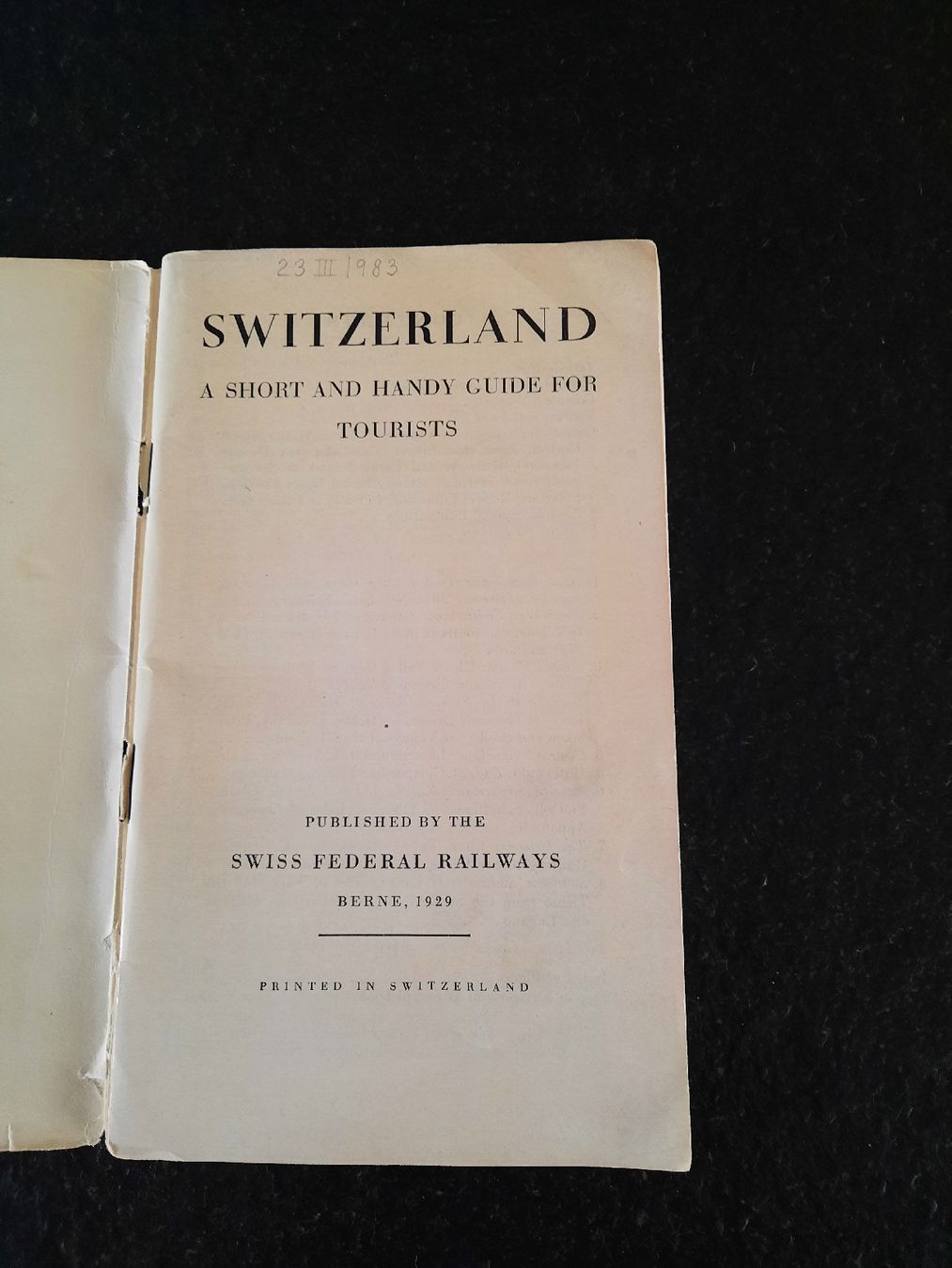 Documenti: Historischer Reiseführer Schweiz 1929 SBB Bern  – Usato da Baar venduto da lejaro.frank 1