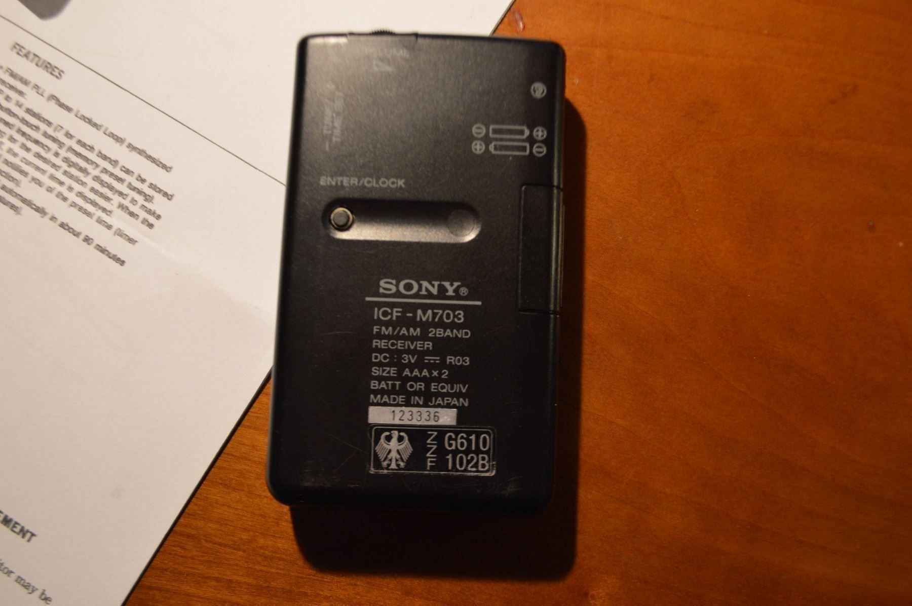 Sony Radios: Sony ICF-M703 mini Vintage FM Receiver – Gebraucht aus Mauren TG von xkr1998 2