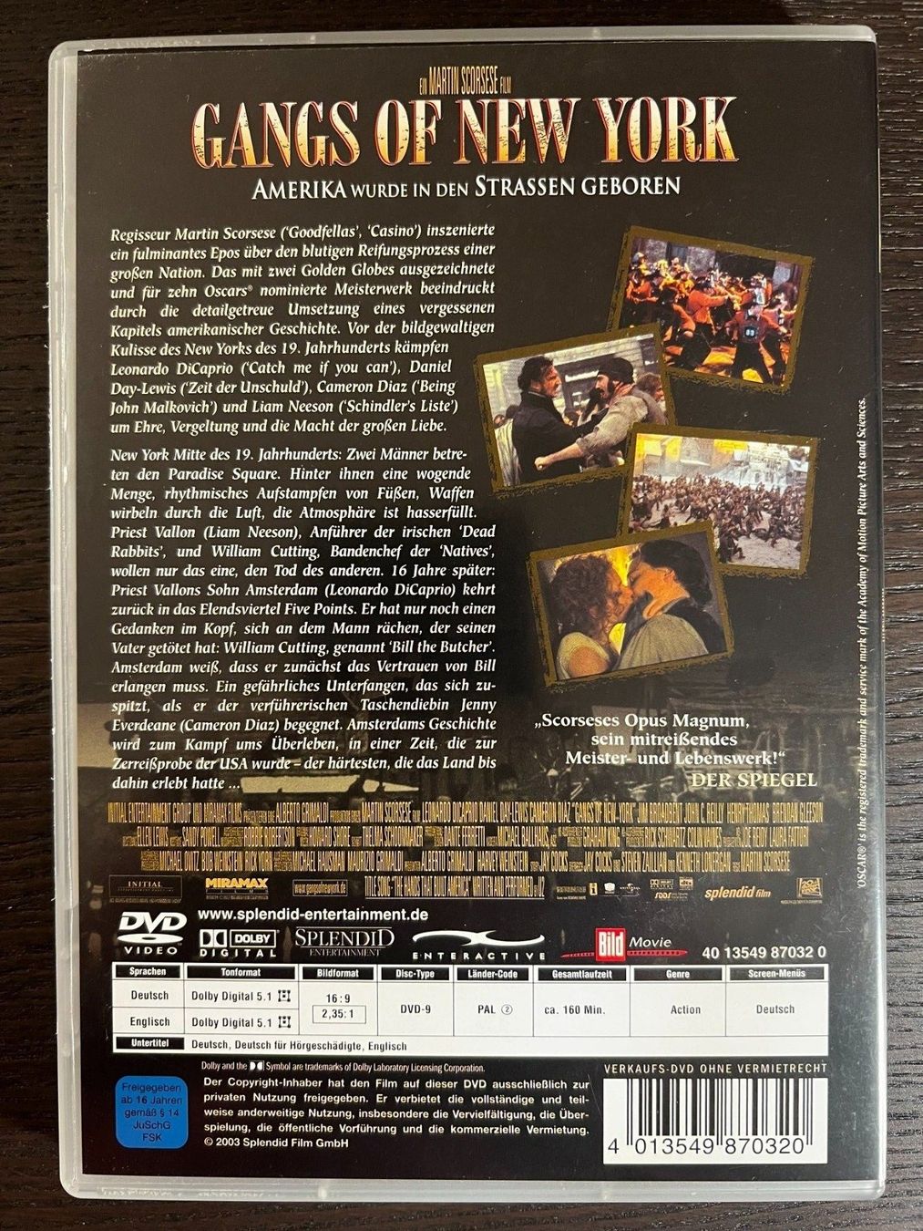 Tutti i DVDs: Gangs of New York – Usato da Zürich venduto da FilmFreunde 1
