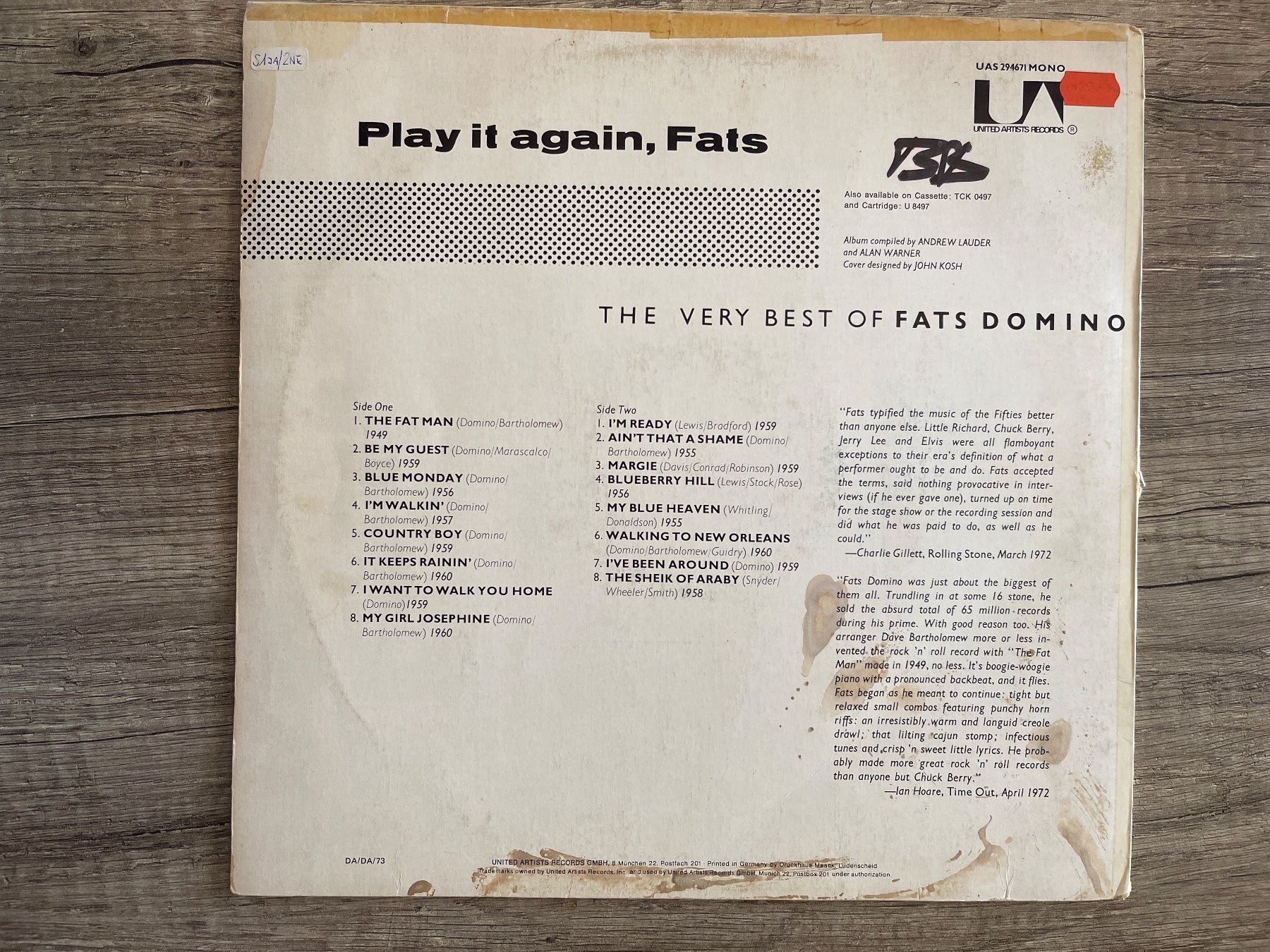 Dischi in vinile: S1346/Fats Domino "Play it Again" – Usato da Frutigen venduto da Philippe_jsp 1