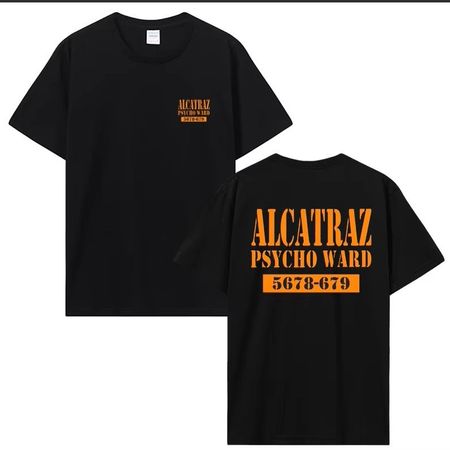 T-shirt XL Alcatraz Psycho Ward Black M130