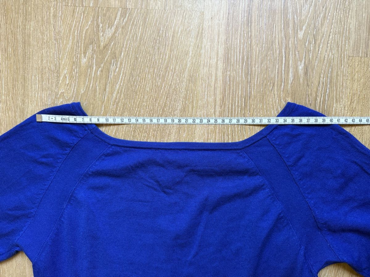Morgan Pullover & Sweatshirts: Pull maille bleu roi boutons décoratifs Morgan, t.38/M – Gebraucht aus Tavannes von Thriftshop 2