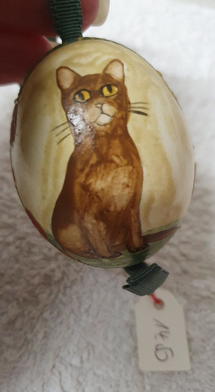 Tutte le decorazioni: Neu: 2x handbemalte Eier Katzen + Servietten – Nuovo (secondo la descrizione) da Muri AG venduto da spezielle_geschenke 2