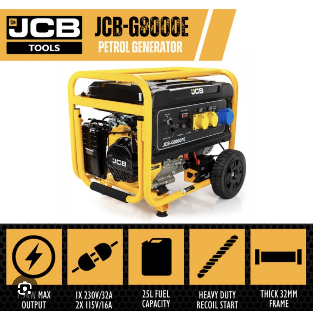 Generatori di corrente: Stromgenerator JCB – Nuovo e nell'imballaggio originale da Schaanwald venduto da Santschi1998 1