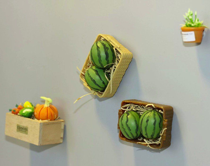 Magnete: 2er Set Mini Wassermelonen Kühlschrankmagnete – Neu (gemäss Beschreibung) aus Finstersee von Small-Daily-Rituals 2