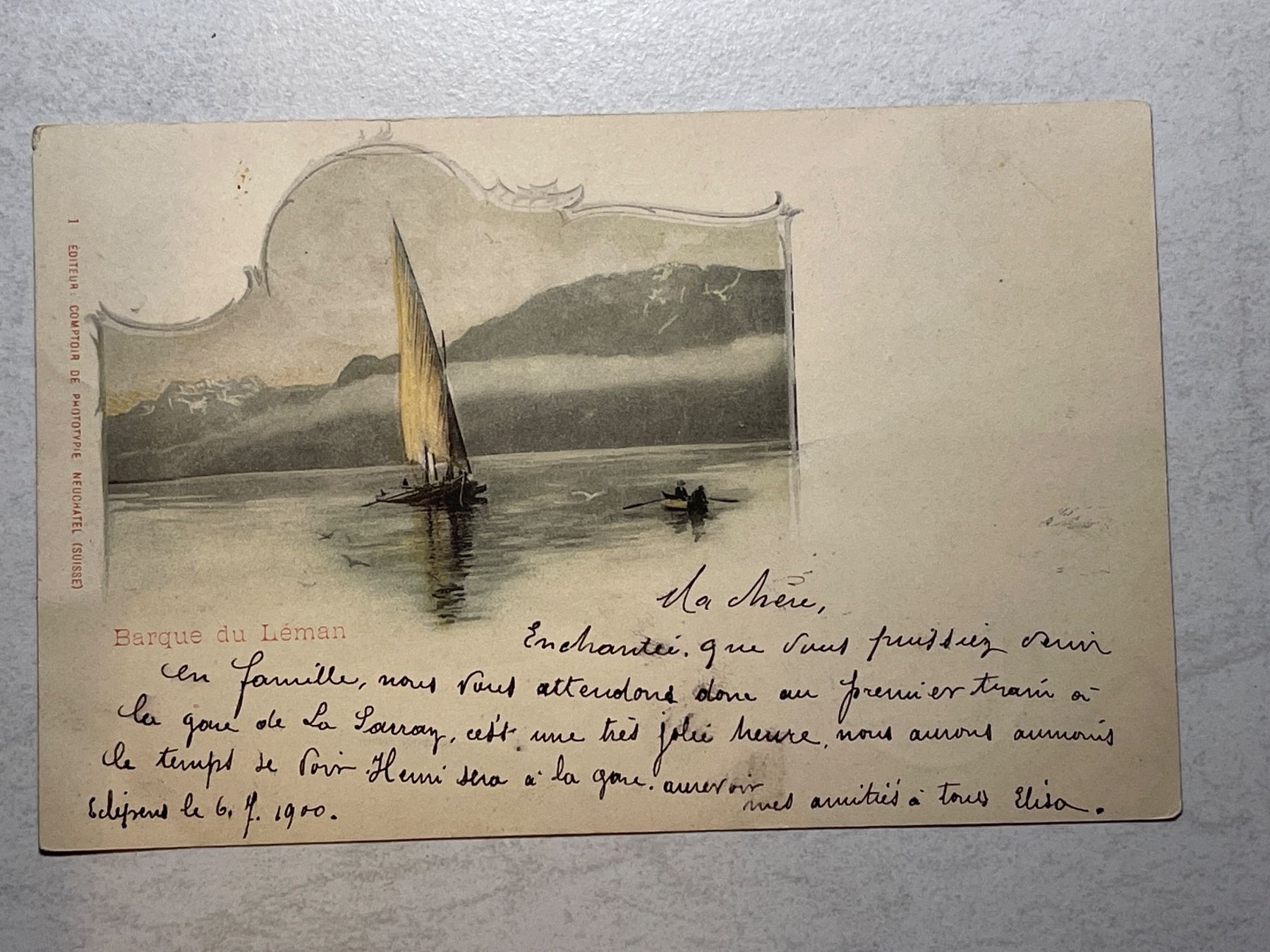 Cartoline postali: Barque du Léman,,. – Usato da Strengelbach venduto da Aschatan5