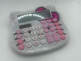 Hello Kitty Rechner, pink, Glitzersteine, neu