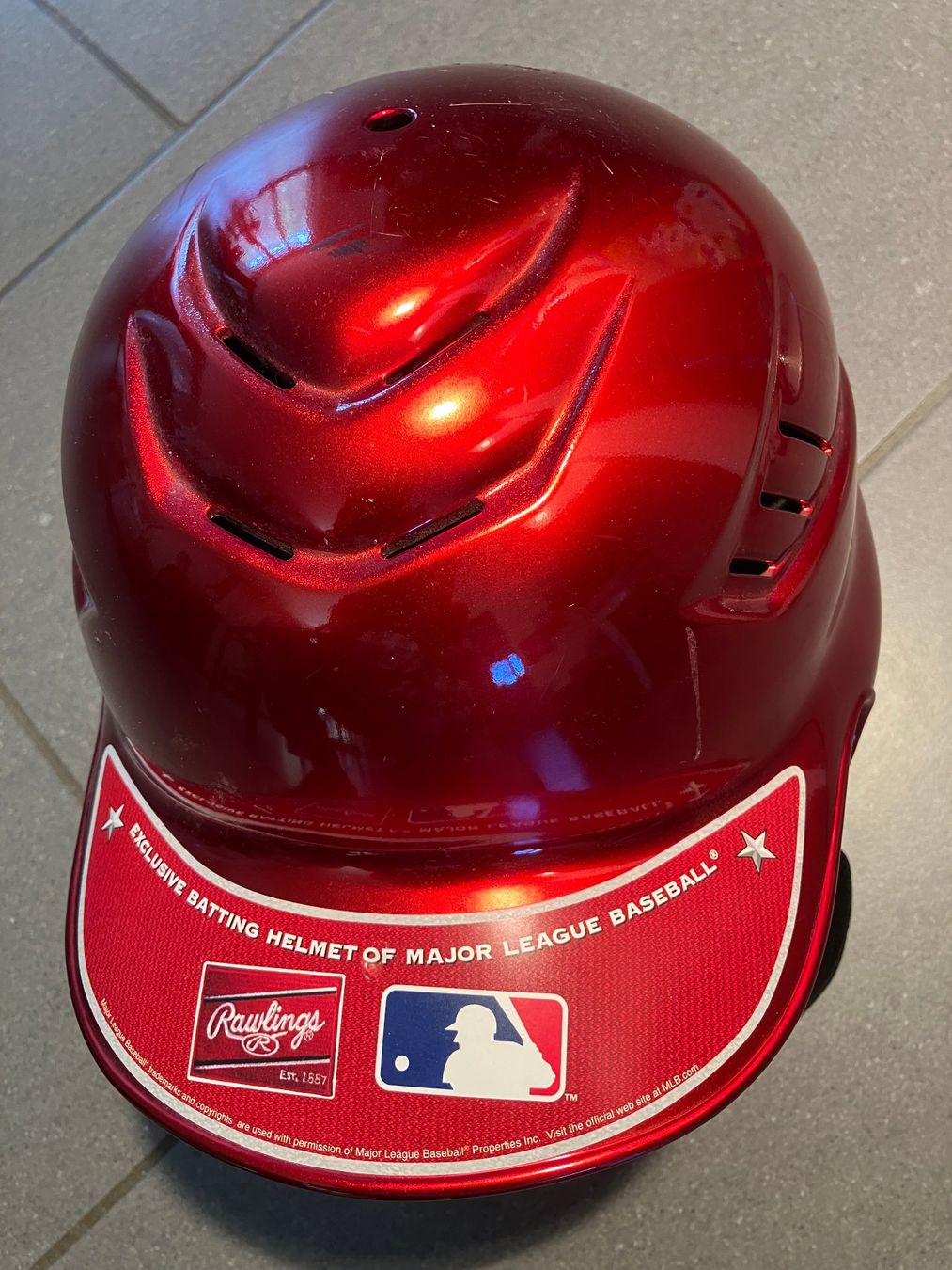 Caschi: Rawlings Baseballhelm Rot, One Size fits 6.5 bis 7.5 – Usato da Winznau venduto da gugi2009