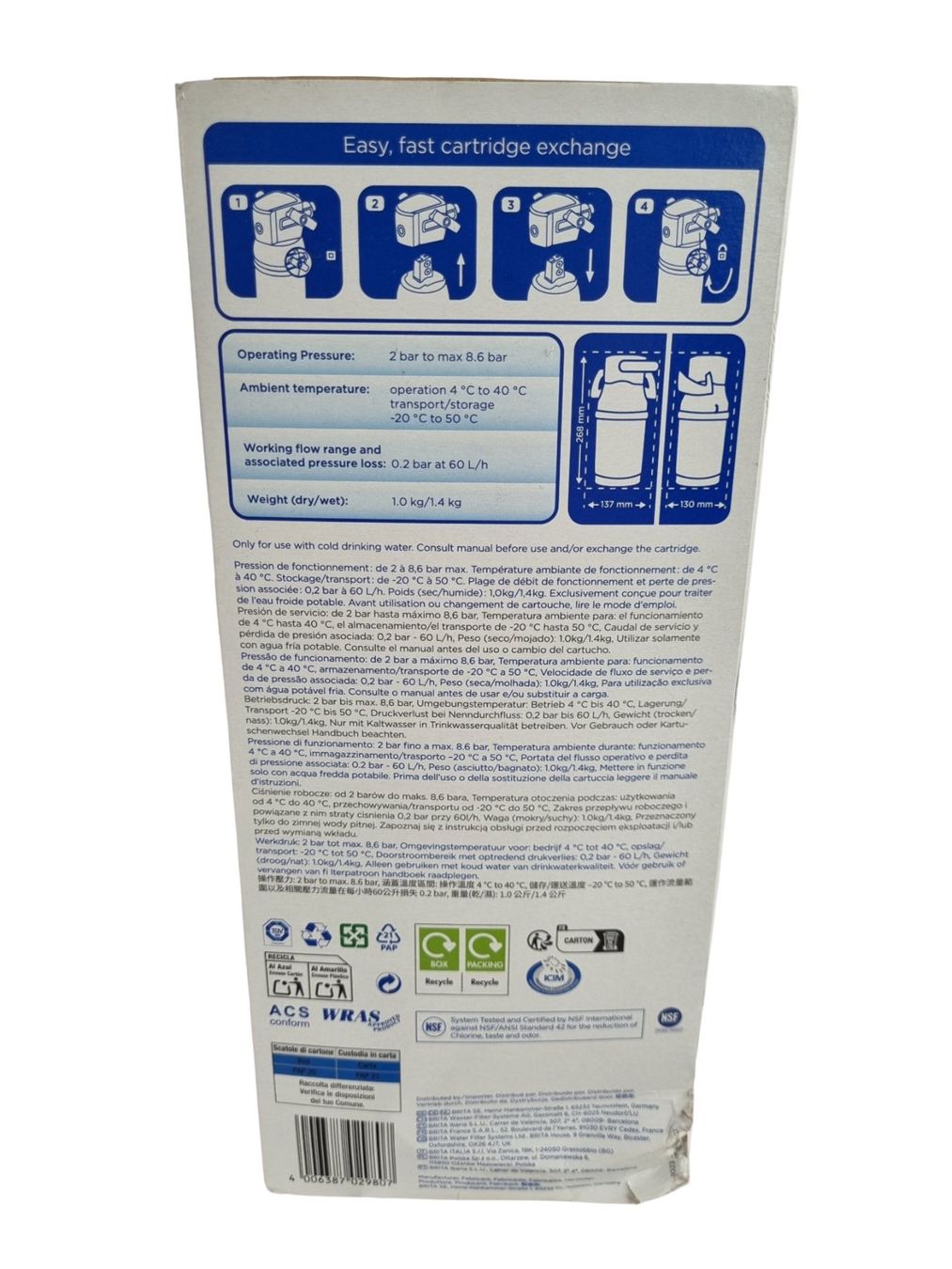 Sanitari: BRITA Filterkartusche – Nuovo (secondo la descrizione) da Wangen b. Olten venduto da Restwert_Wangen 1
