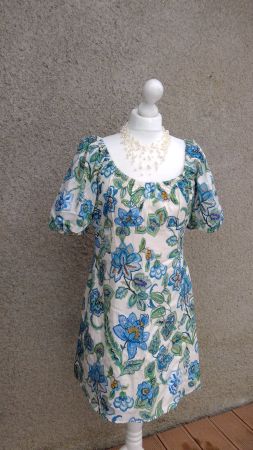 Robe à fleurs MANGO, taille XL, coton, NEUF