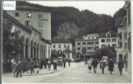 Bad Ragaz - Dorfplatz, Hotel Tamina - animee