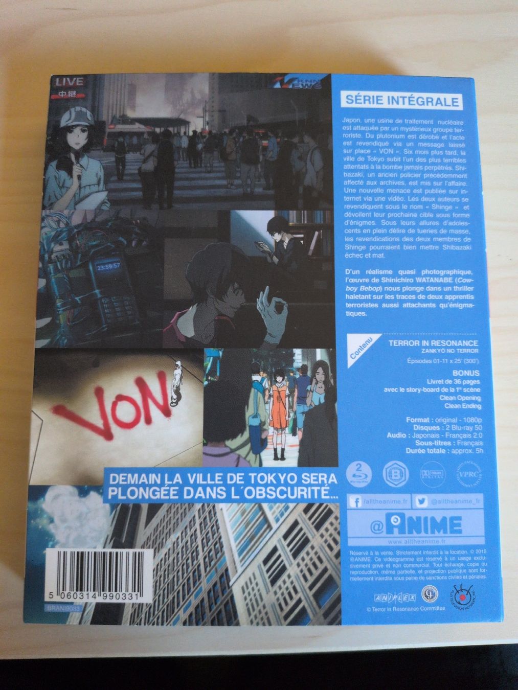 Tutti i DVDs: Coffret Blu-ray Terror in Resonance Intégrale – Nuovo (secondo la descrizione) da Gland venduto da Kyostal 1